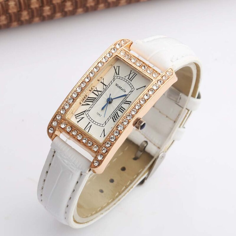Relojes de cuarzo rectangulares de lujo para mujer, relojes de diamantes a la moda, envío gratis, nueva producción, 2020
