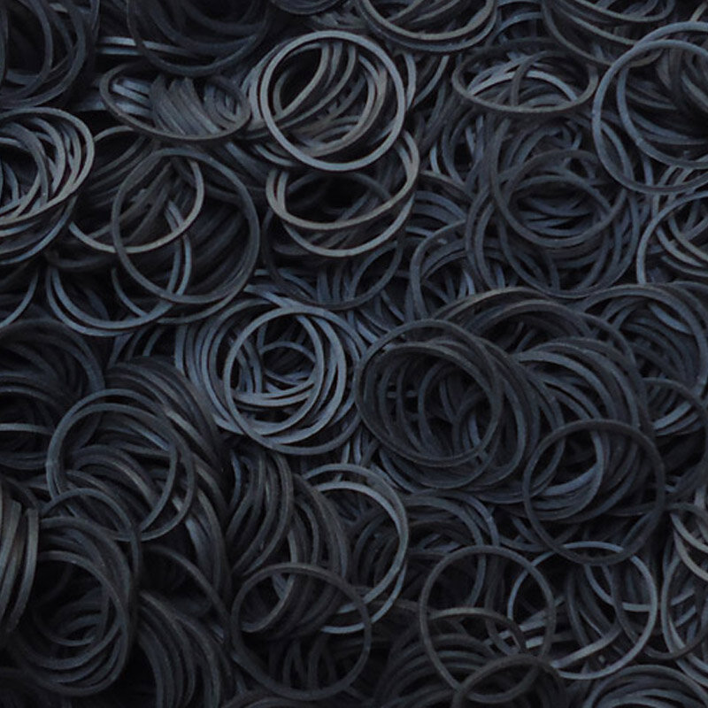 Bandas de goma elásticas de alto diámetro, suministros de anillos elásticos, color negro, 19mm-43mm