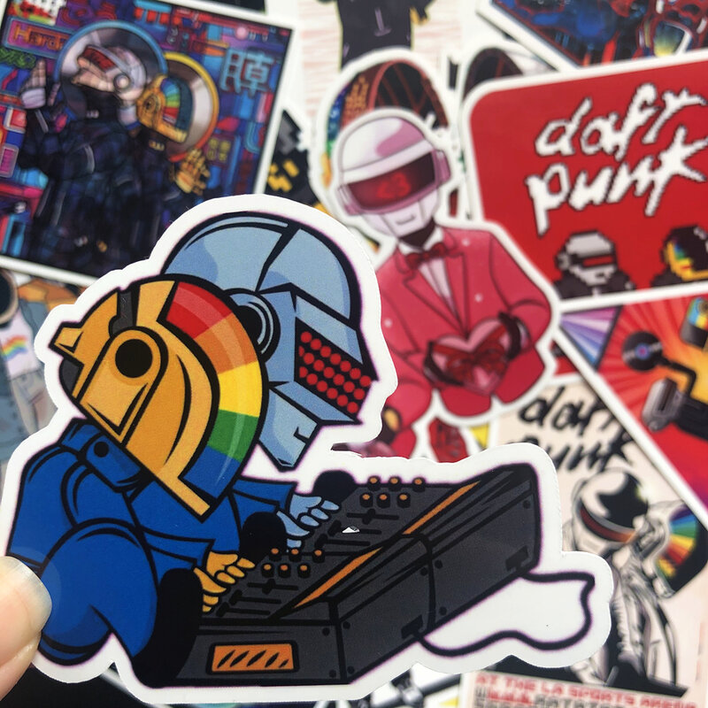 22Pcs Hoge Kwaliteit Daft Punk Chibi Cartoon Pvc Waterdichte Kids Briefpapier Speelgoed Stickers Voor Laptop Bagage Skateboard Gitaar Fiets