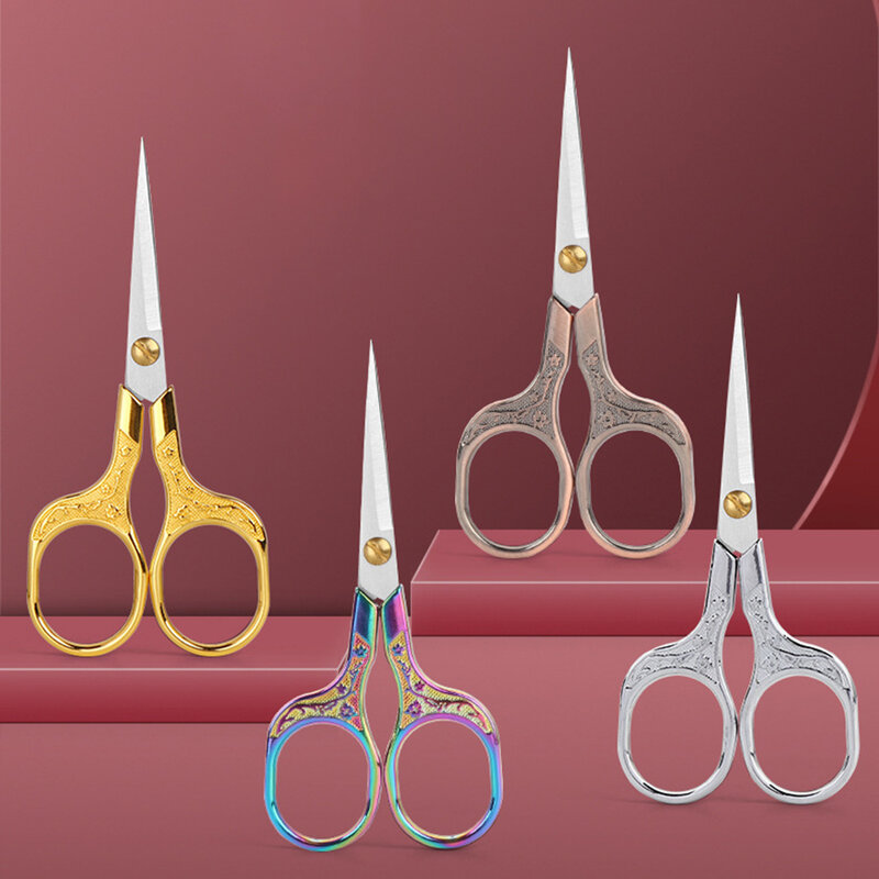 Stainless Steel Vintage Scissors Office And Home Scissors Handicraft DIY Sewing Scissors Student Paper Cutting Tools