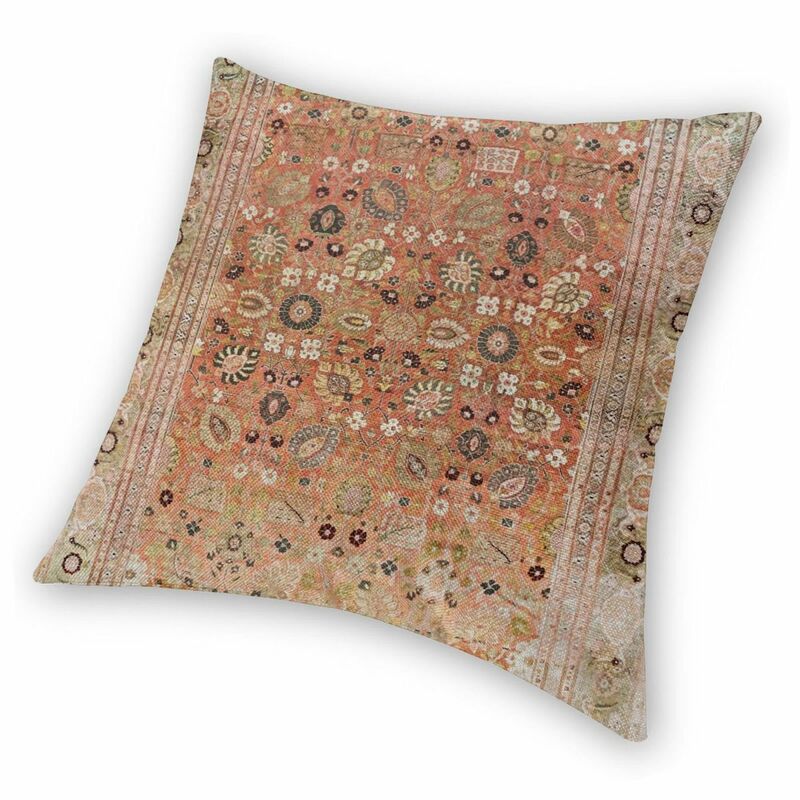 Persian Rug Pillowcase Polyester Linen Velvet Printed Zip Decor Throw Pillow Case Sofa Seater Cushion Cover