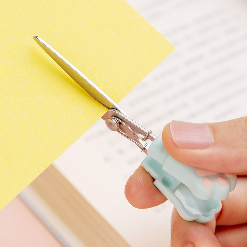 لطيف باو مقص للطي تصميم المحمولة حجم اللون القاطع ل دفتر يوميات ورقي الإبداعية القرطاسية مكتب مدرسة فتاة هدية A6644