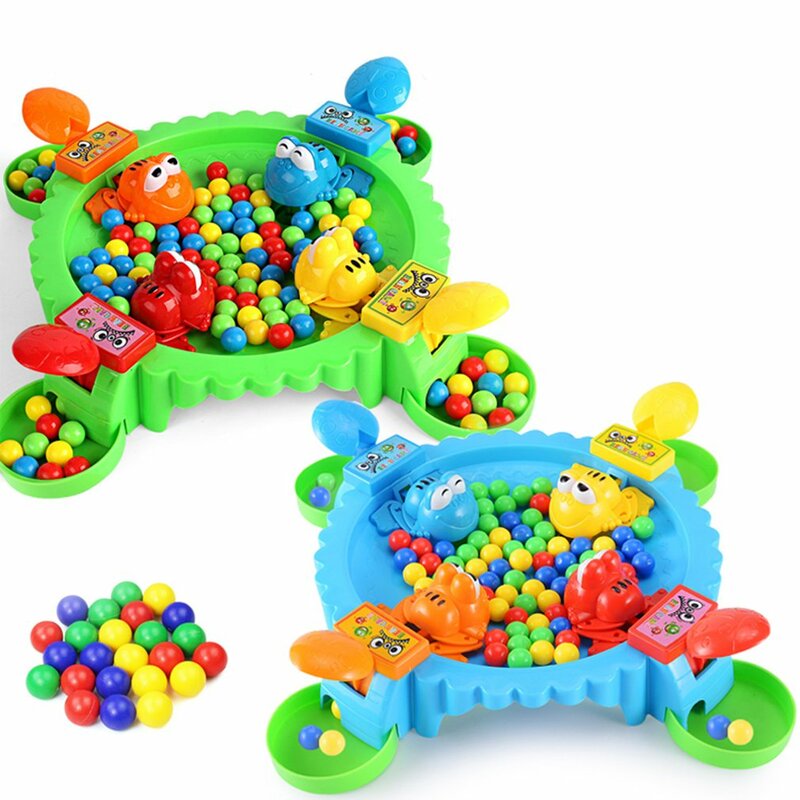 New 60 Frogs Swallowing Beads for Feeding Frogs Eating Beans Brainboard Games Parent-Child Games Educational Toy without frog