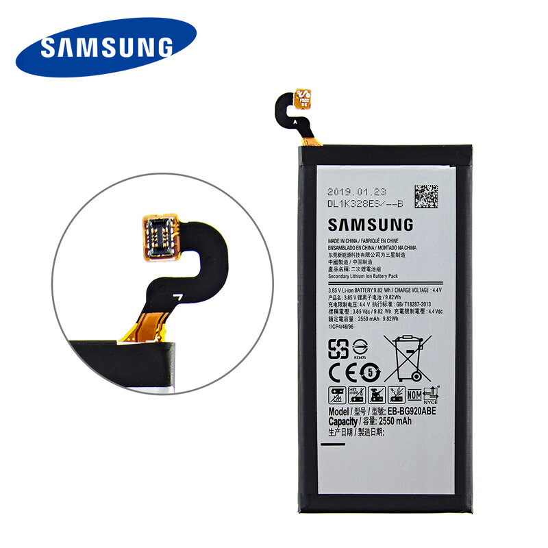 SAMSUNG Orginal EB-BG920ABE EB-BG920ABA аккумулятор 2550 мАч для SAMSUNG Galaxy S6 G9200 G9208 G9209 G920F G920 G920V/T/F/A/I + Инструменты