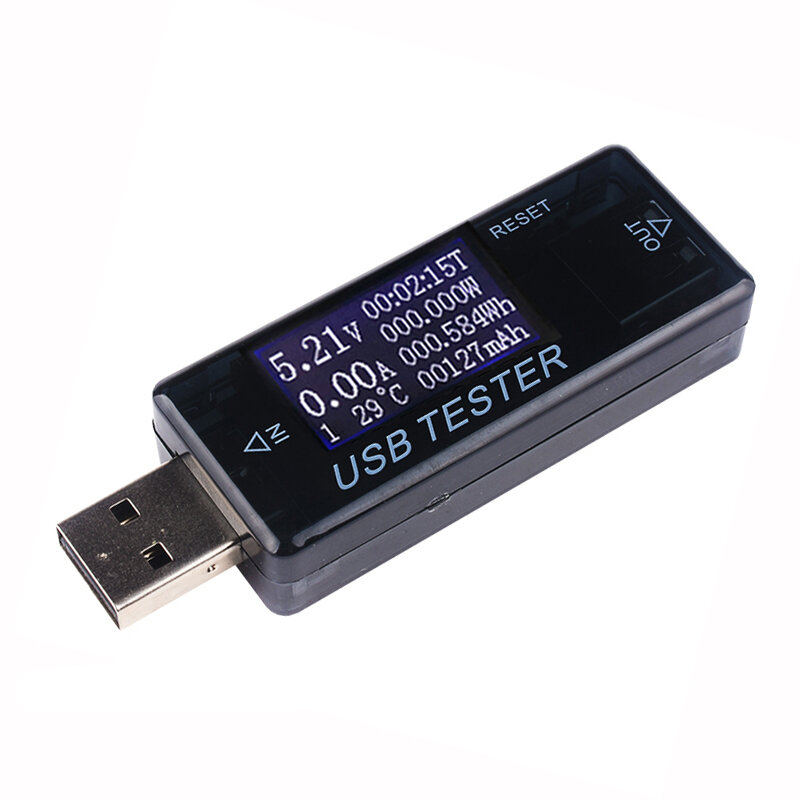 Voltímetro USB, amperímetro, probador de voltaje de corriente, pantalla Digital LCD, probador de capacidad de batería de potencia, medición, indicador de carga USB