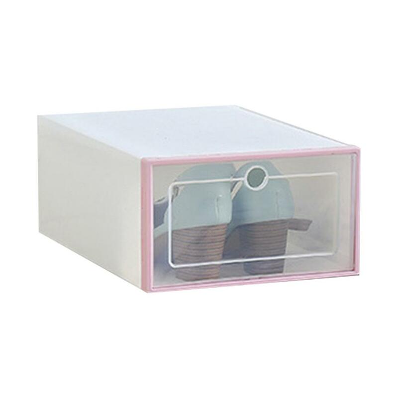 Shoes Box Stackable Dustproof Transparent Flip-Type Shoes Storage Container Box Organizer Shoes case