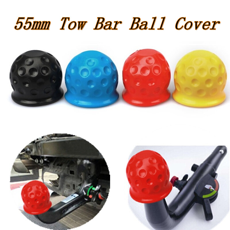 Nice 4 Colors Universal 50MM Tow Bar Ball Cover Cap Trailer Ball Cover Tow Bar Cap Hitch Trailer Towball Protect Car Accessories