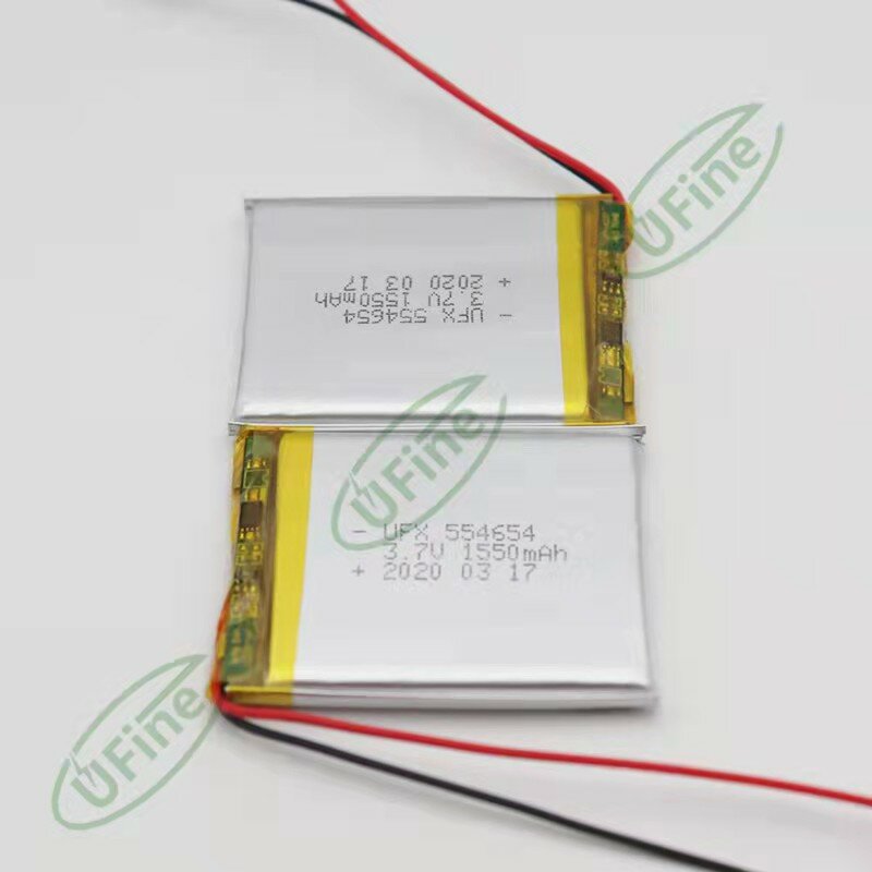 Polymer lithium battery 554654 3.7v1550mah Bluetooth speaker mobile air purifier toy LED test model with protective board