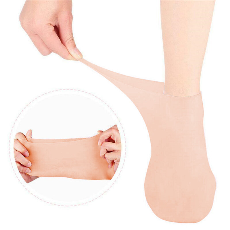 2Pcs Silicone Feet Care Socks Moisturizing Gel Heel Thin Socks Foot Skin Care Protectors Foot Care Tool Cracked Foot Skin Care