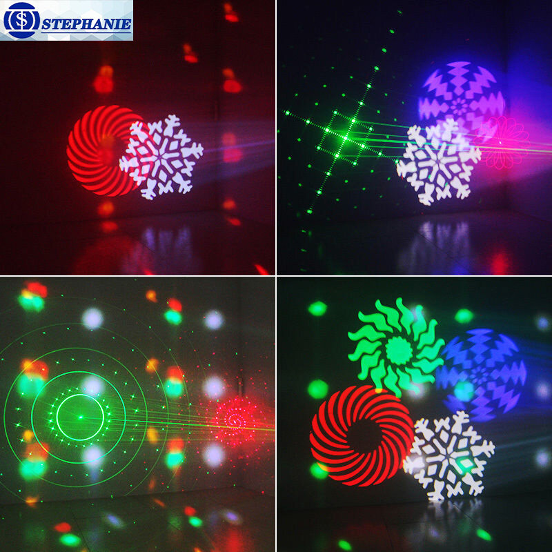 4 in1 Party Light DMX LED Strobe Lighting DJ Disco Beam Laser Projector Stage Lights Decoration Sound Music for Club Home Bar