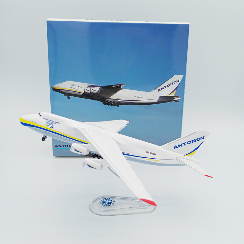 Avión de plástico ABS, modelo de avión Antonov An-1/400 de Ucrania, avión de transporte GA-124