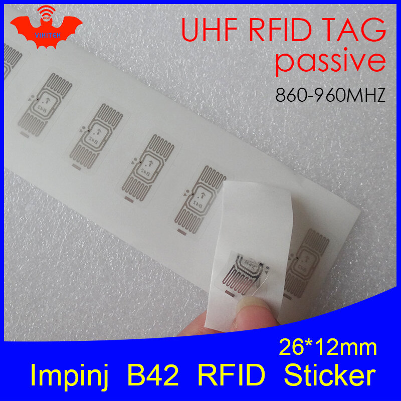 UHF-étiquette autocollante RFID | Incrustation humide Impinj B42, 915mhz 900 mhz 868MHZ, 860 mhz Higgs3, EPCC1G2 6C, étiquettes autocollantes passives intelligentes