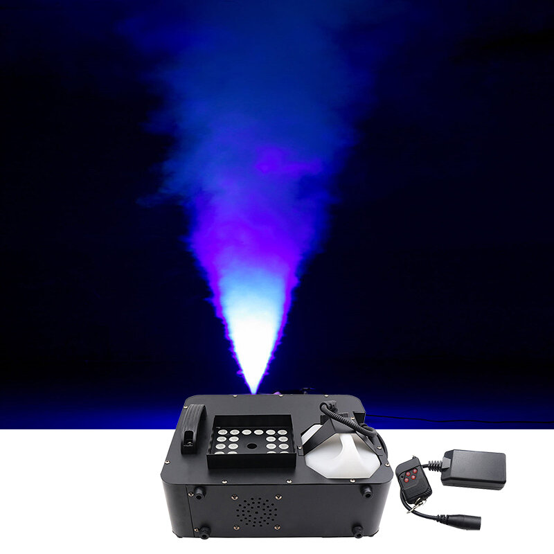 Machine à brouillard LED avec télécommande, machine à fumée verticale, RVB, fête DJ Chang, faire du brouillard, divertissement domestique, 1500W, lot de 2 pièces