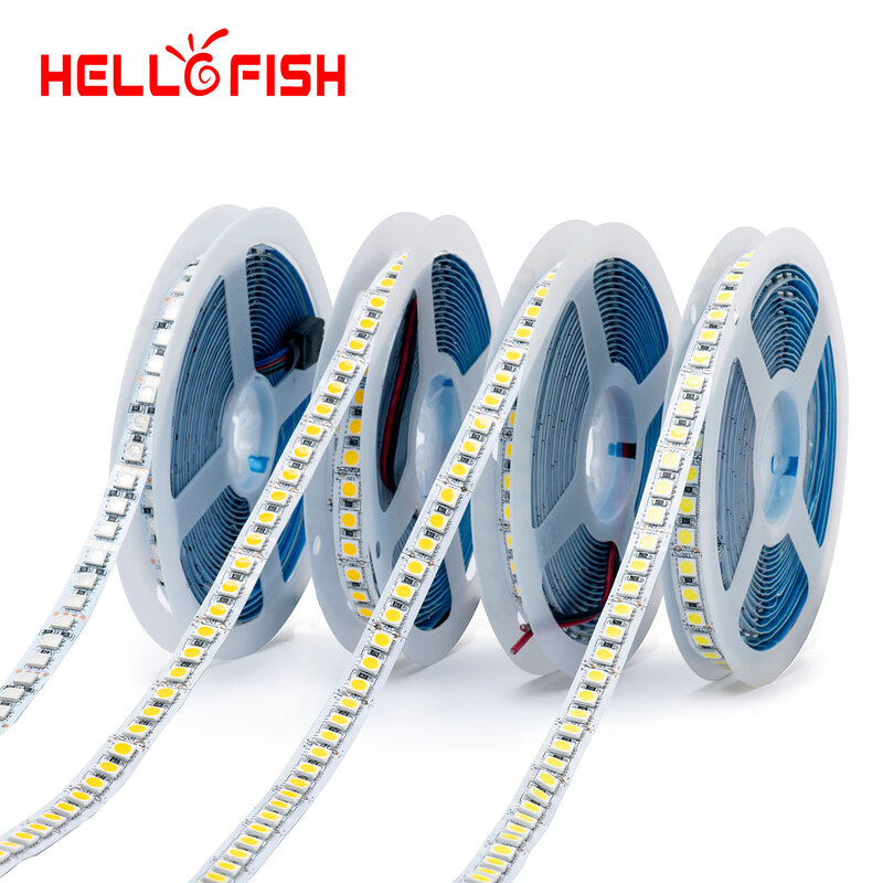 Tira de luces LED RGB de colores, cinta de luz de fondo Flexible, 12V, 5m, 600 LED, 120 LED/m, 5050, 5054, IP65, IP67, resistente al agua