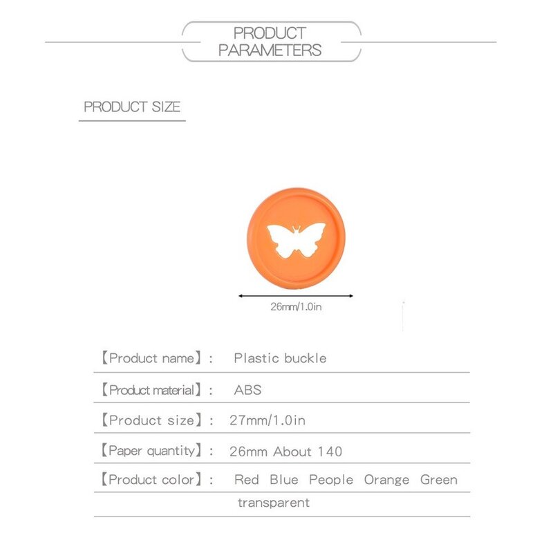 100 pçs borboleta plástico transparente fivela solta-folha fivela cogumelo buraco notebook 28mm disco de ligação anéis de ligação de plástico