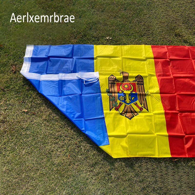 Gratis Pengiriman Bendera Moldova 90*150Cm Menggantung Bendera Moldova Bendera Nasional Moldova