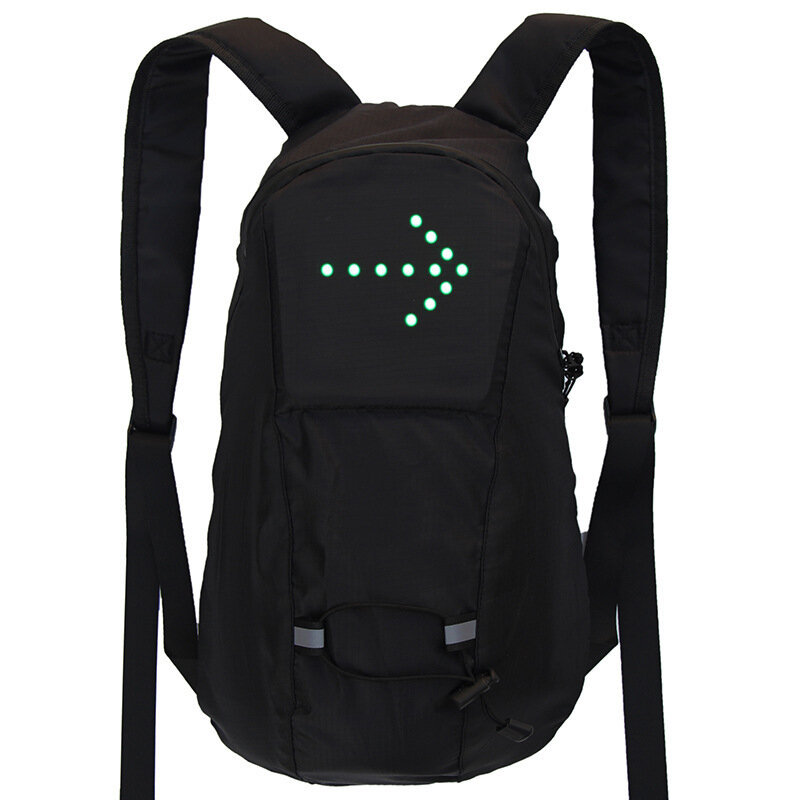 15L LED Wireless Cycling Vest Bike Bag Safety LED Turn Signal Light Vest Bicycle Reflective Warning Vests With Remote Backpack