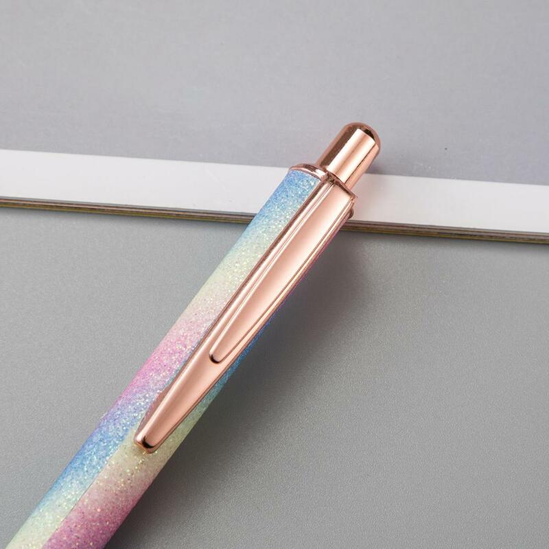 11 шт./набор, металлическая шариковая ручка с блестками, 1,0 мм