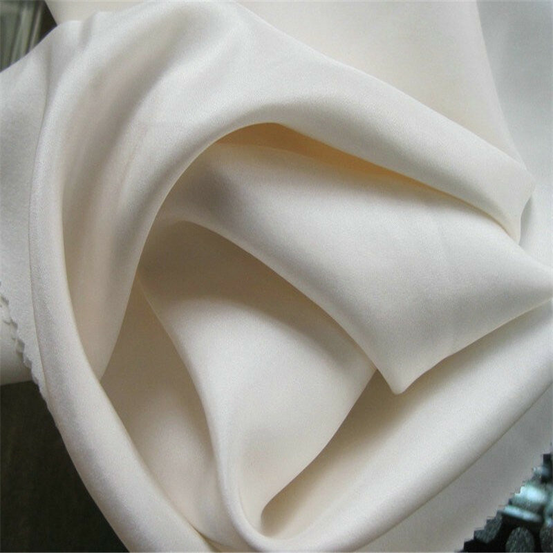 Tecido para roupas, forro em seda, cor branca e natural, 8m/m, peso 114cm, 140cm de largura, sensação suave