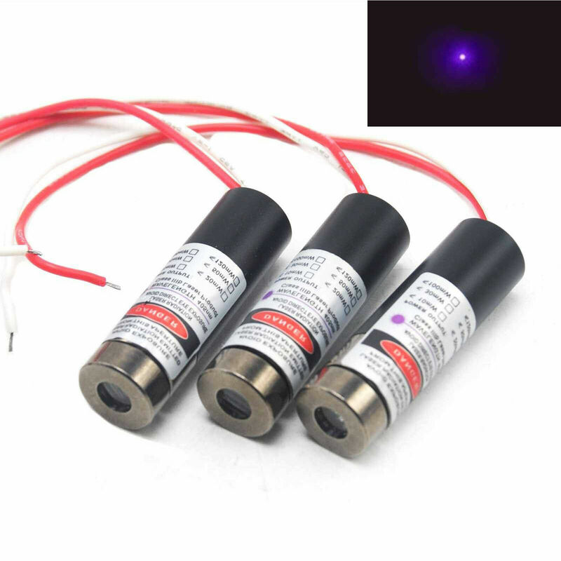 Luz focalizável 13x42mm do módulo do ponto do laser do diodo do laser 405nm de 3 pces 20mw violeta/azul