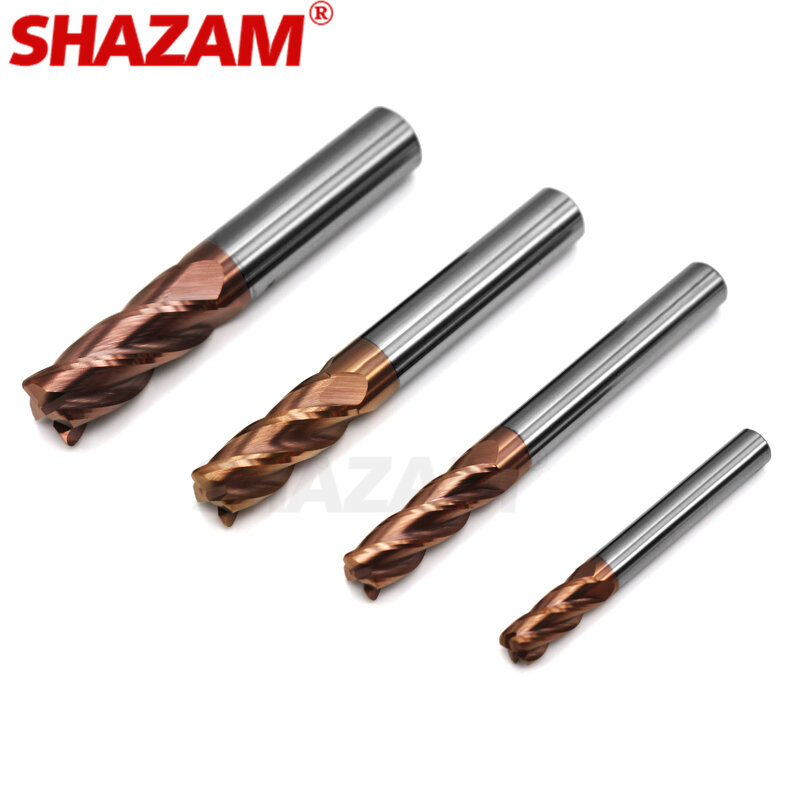 Frees Legering Coating Wolfraam Staal Tool Cnc Maching Hrc55 Endmill Shazam Frees Machine Gereedschap 4.5/5.5/6.5/7.5