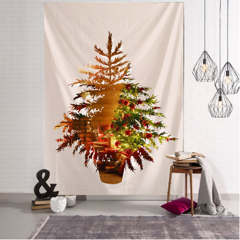 2020 New Christmas Trees Tapestry Wall Hanging Christmas Day Hanging Cloth Scene Decoration Cloth Wall Cloth Multiple Sizes
