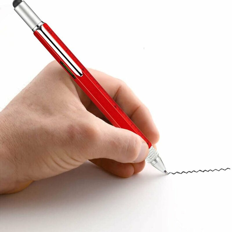 Multi-Tool Pen Balpen Schuifmaat Met Een Top En Schaal Multifunctionele Metal & Plastic Pen Briefpapier Nieuwe mannen Gift