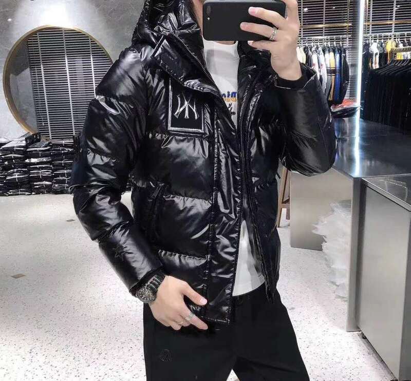 Blue Silver Light-reflecting Jackets For Mens Style Winter Stylish Puffer Hooded Duck Down Jackets For Cold Quilted Coats Lush