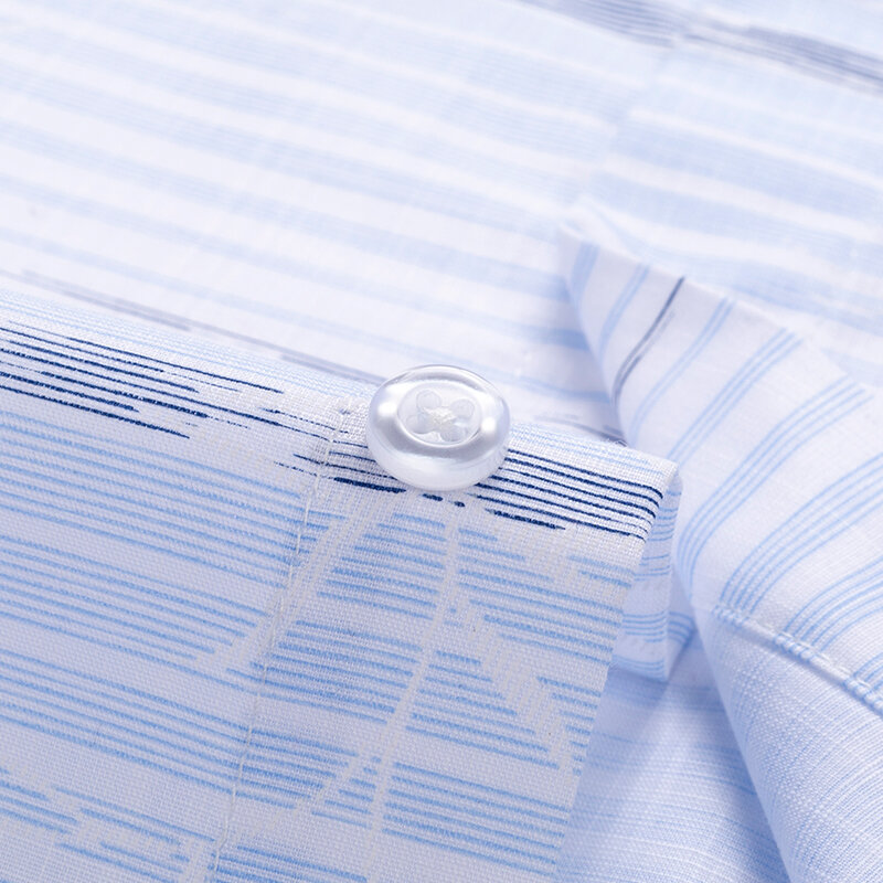 2023 nowy styl letni z krótkim rękawem koszule w szkocką kratę moda męska biznes formalna koszule na co dzień szczupła dopasowane koszule Plus rozmiar 38-44