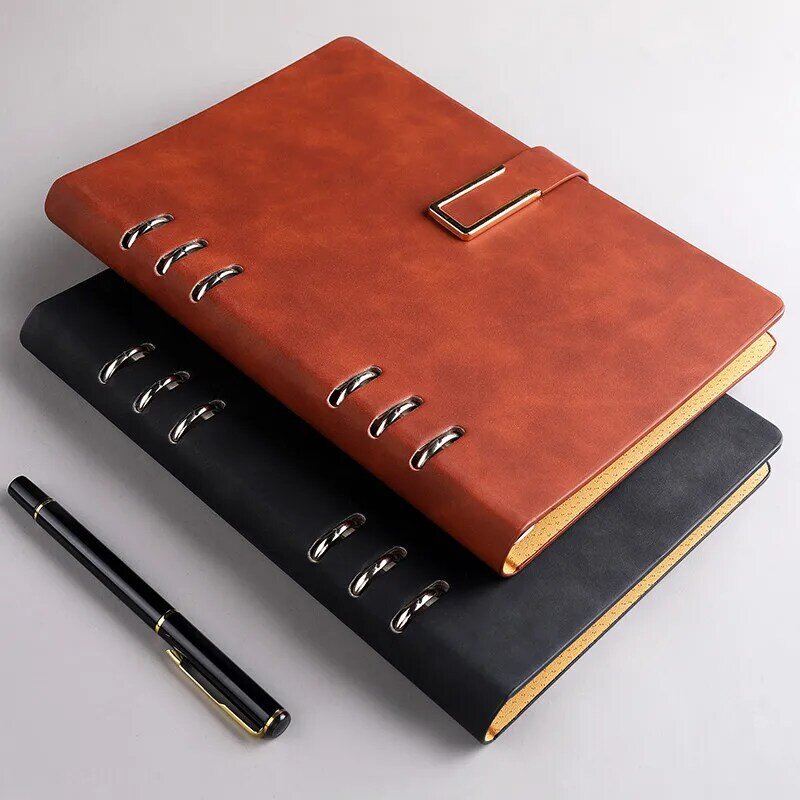 A5 Notebook Daun Longgar Perubahan Warna Pu Bisnis Kantor Notepad Dapat Dilepas Halaman Dalam Buku Harian Daun Longgar