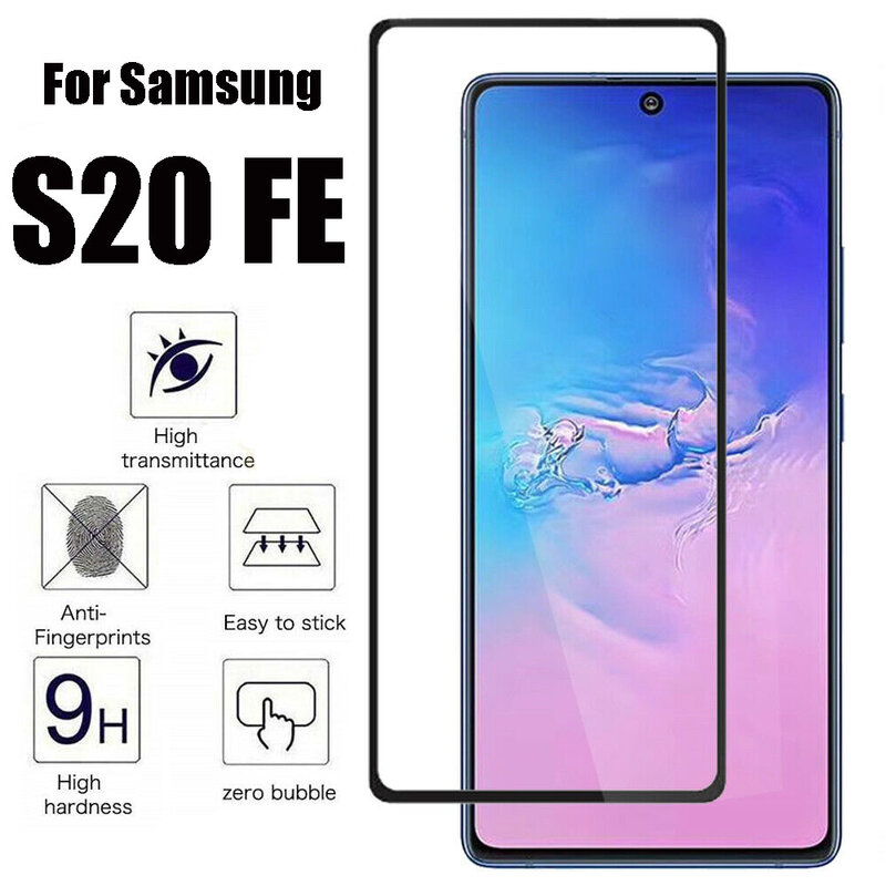 Protector de pantalla de vidrio templado para Samsung Galaxy S20 FE, película completa curvada 9H, antiarañazos, antiexplosión, HD, 1 unidad