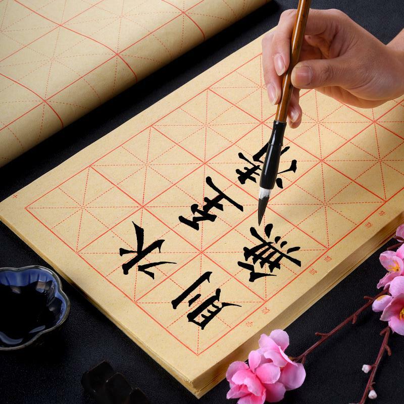 Beginner Calligraphy Xuan Paper with Grids Chinese Calligraphy Paper 140sheets/lot Thicken Papel Arroz Rijstpapier Carta Di Riso