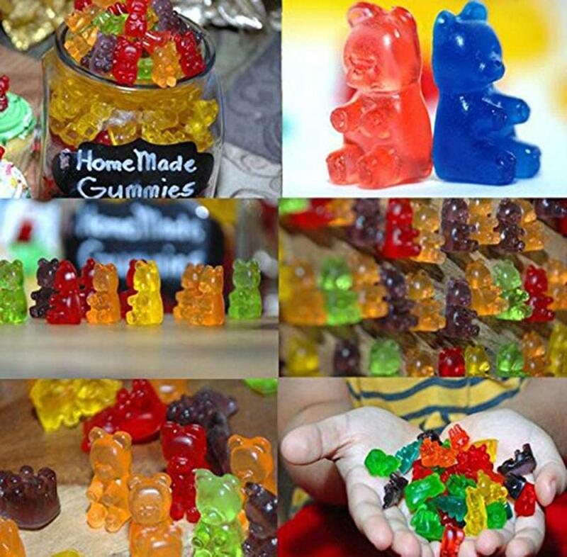 ซิลิโคนGummy Bearช็อกโกแลตวุ้นแม่พิมพ์Dropper Candy Makerถาดน้ำแข็งแม่พิมพ์
