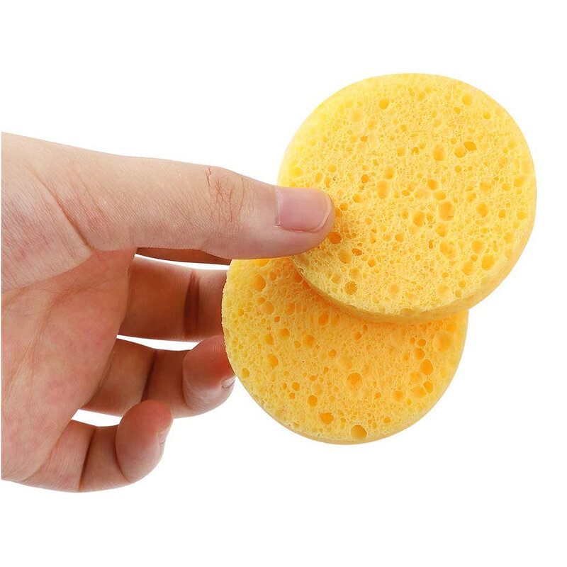 50PCS Face Cleaning Sponge Pad for Exfoliator Mask Facial SPA Massage Makeup Removal Thicker Compress Natural Cellulose Reusable