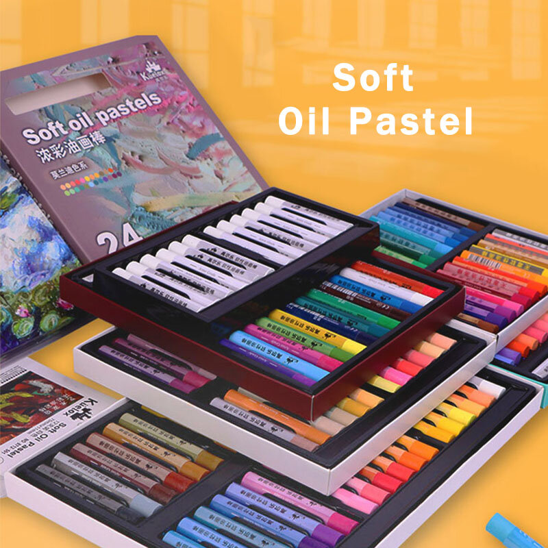 Kuelox Art Soft Oil Pastel/Crayon Macaron/Morandi/Artist Grade 12/24/36 Colors Water Soluble/Oily Graffiti Soft Pastel Painting
