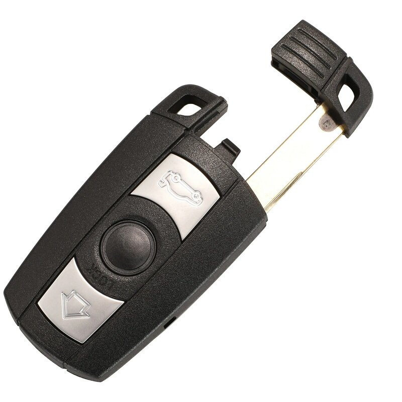 jingyuqin Remote 3 Buttons Car Key Shell Case Smart Blade Fob Case Cover For BMW 1 3 5 6 Series E90 E91 E92 E60 With Logo