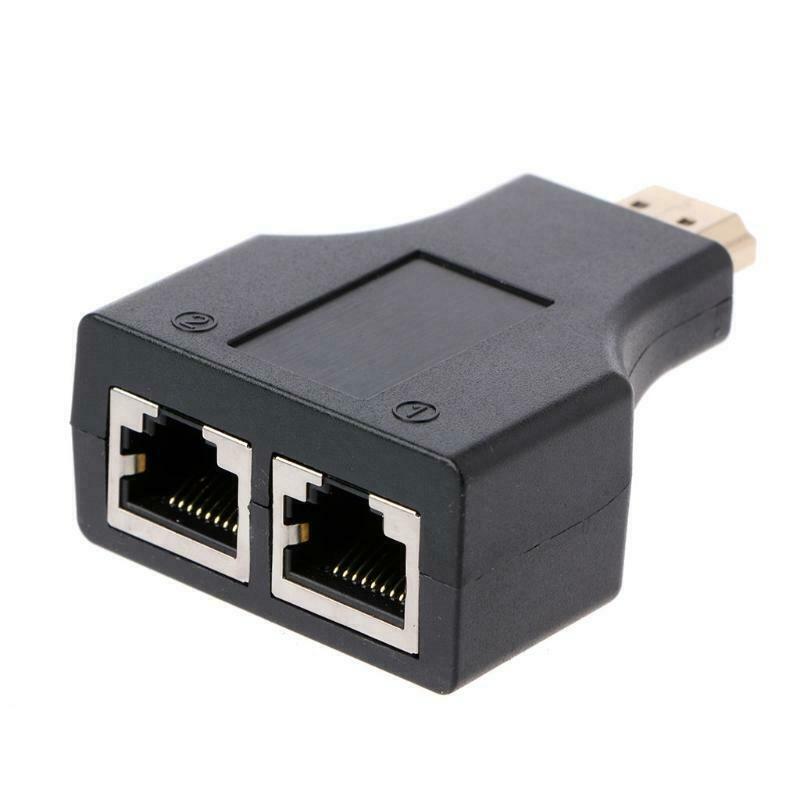 HDMI-듀얼 RJ45 CAT5E CAT6 UTP LAN 이더넷 1080P HDMI 확장 어댑터, 1 쌍