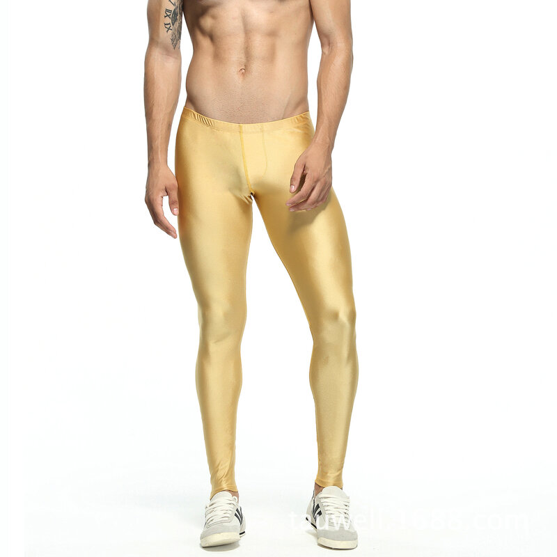 メンズフィットネスパンツジョギング圧縮パンツ男性ズボンボディービルタイツレギンス男性ファッションヨガ黄金
