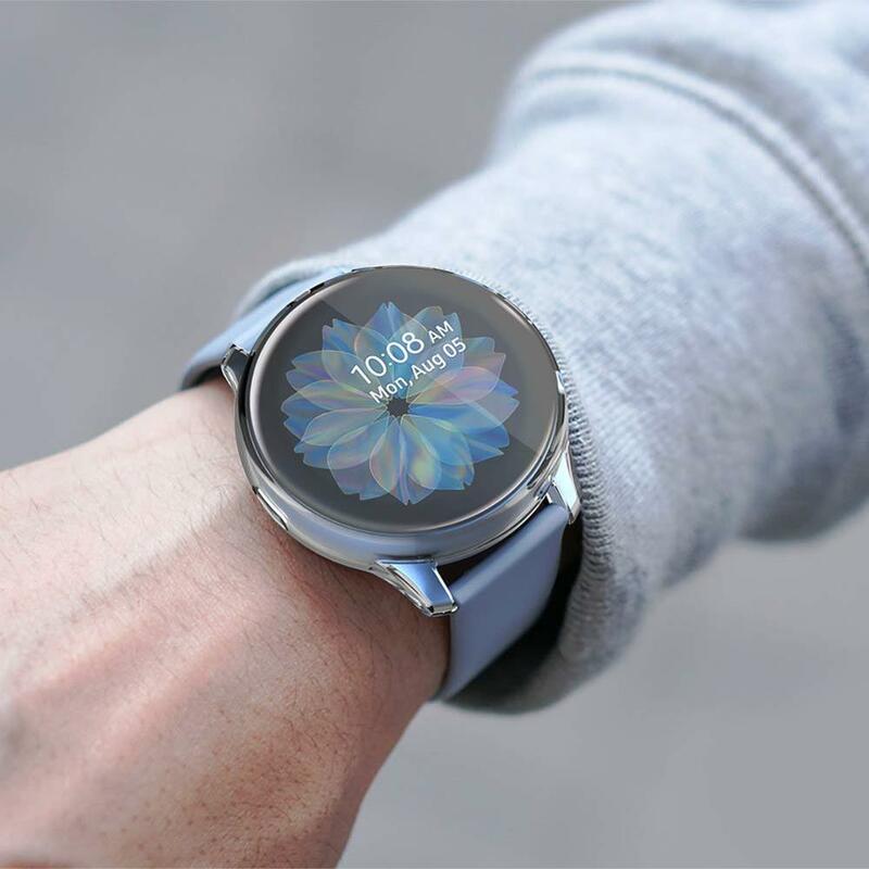 Защитный чехол для Samsung Galaxy Watch Active 2, Ультратонкий силиконовый чехол, 40 мм, 44 мм