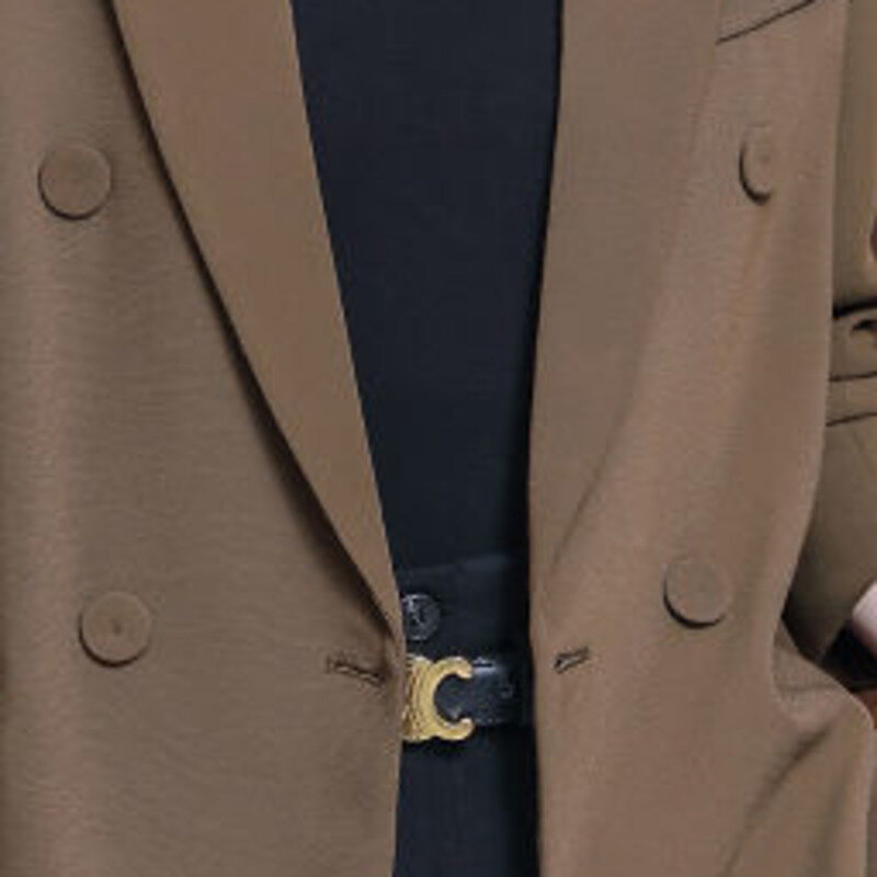 OupillFall-Blazer classique à double boutonnage pour femme, veste de travail, manteau slim, résistant, nouvelle mode