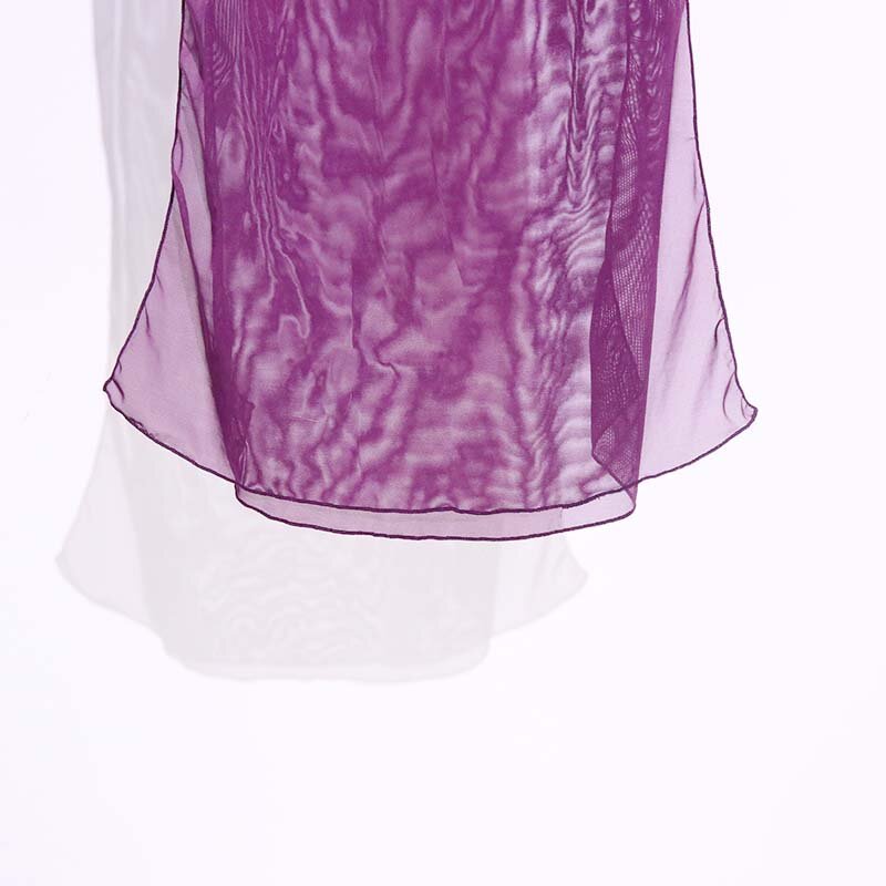 Jupe fine transparente avec fente ouverte, pour la danse du ventre, CX59