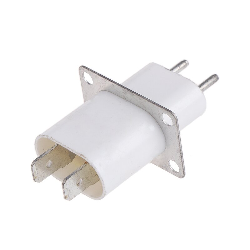 Home Electronic Microwave Oven Magnetron Filament 4 Pin Socket Converter White