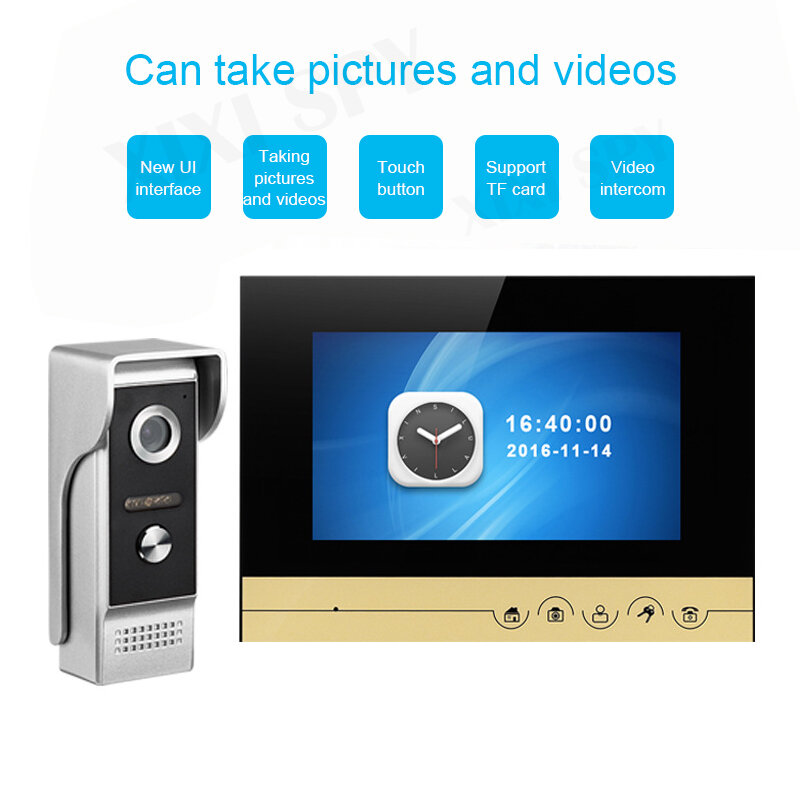 Intercomunicador vídeo timbre Vídeo-ojo intercomunicador para una casa privada video llamada portero automático para hogar video portero