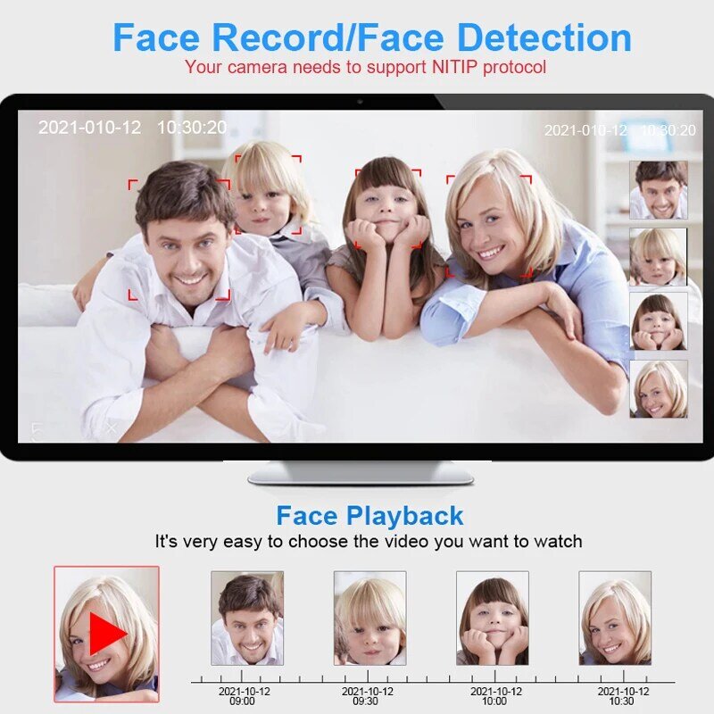 Smar Super Mini NVR 8CH 3MP 5MP H.265 Wireless Network Video Recorder For IP Camera Support Face Detection Email Alart XMEYE