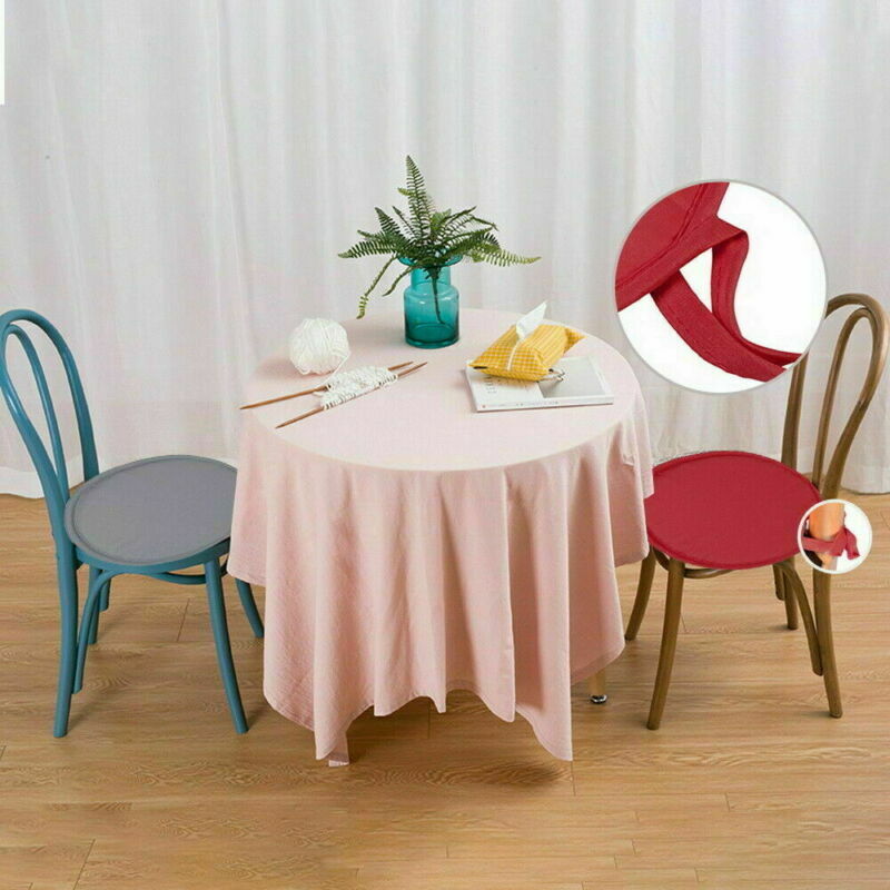 30/38cm Bistro Round Chair Seat Cushion Pad Cushions Solid Round Tie-on Kitchen Dining Removable Bistro Circular Chair Cushion
