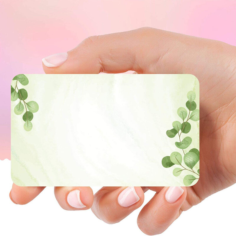 Cartões verdes de compra para clientes, 10 a 30 peças, pacote de compra para meus pequenos cartões de visita, 3.5 polegadas x 2 polegadas