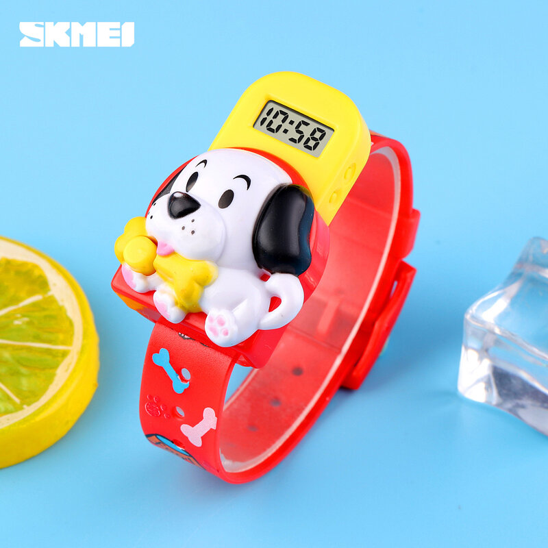 Nuevo reloj de niños creativa perro encantador juguetes de dibujos animados reloj Digital LED relojes para niños niñas niño reloj marca SKMEI hora