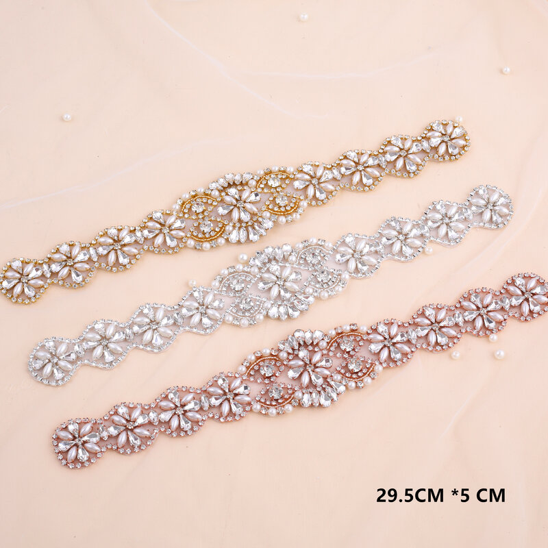 Diamant Bruids Riem Kristallen Mariage Strass Applique Verfraaid Bruid Ceinture Luxe Cinturones Para Mujer Voor Dresse