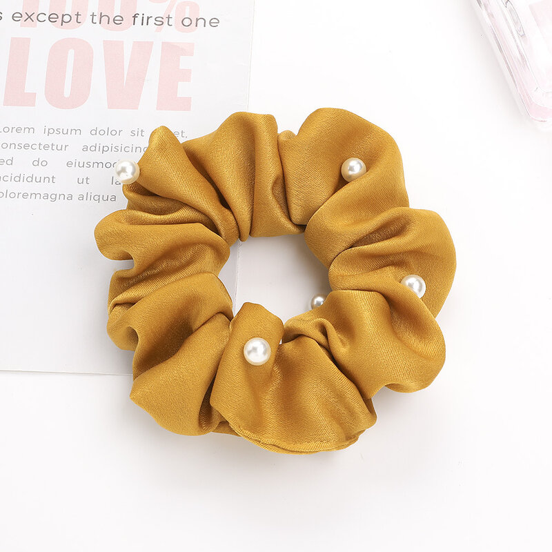 Hair bands Fashion Style With White Pearls Headband Scrunchie Hair Accessories For Girls Women QY123030