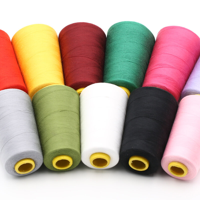 Цветная швейная нить длиной 3000 ярдов, 40S/2 нити, полиэфирная нить, разноцветная шпула, Швейные аксессуары DIY